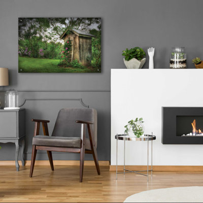 «Fragrant Outhouse» par Lori Deiter, art mural en verre acrylique