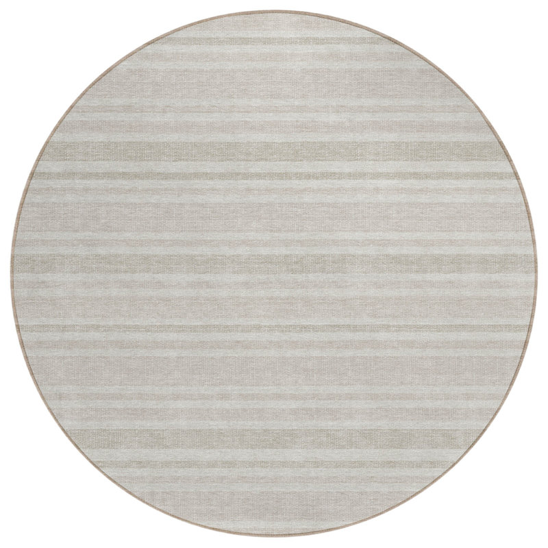 Tapis ivoire rond 8 po