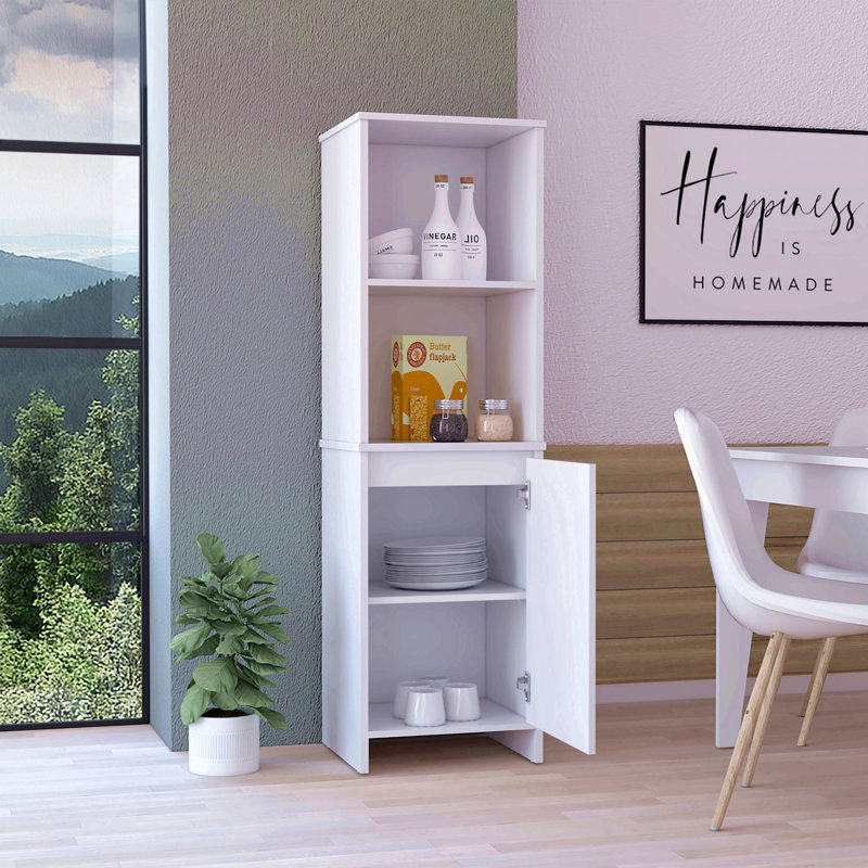 Armoire de garde-manger, armoire à une porte, quatre tablettes