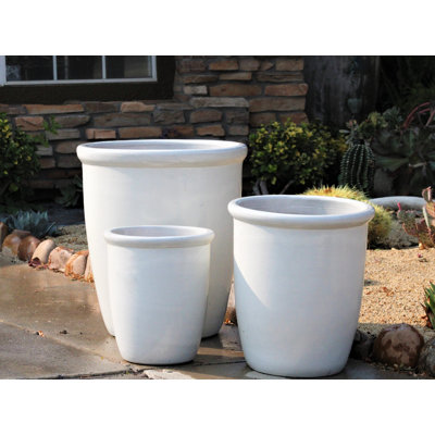 Grands pots de jardin en grès, lot de 3 - Intérieur/Extérieur