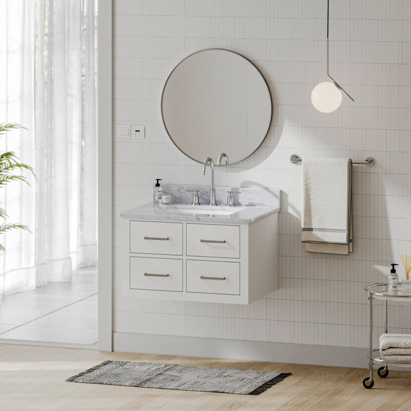 Base de meuble-lavabo simple 30 po Megrez, Gris