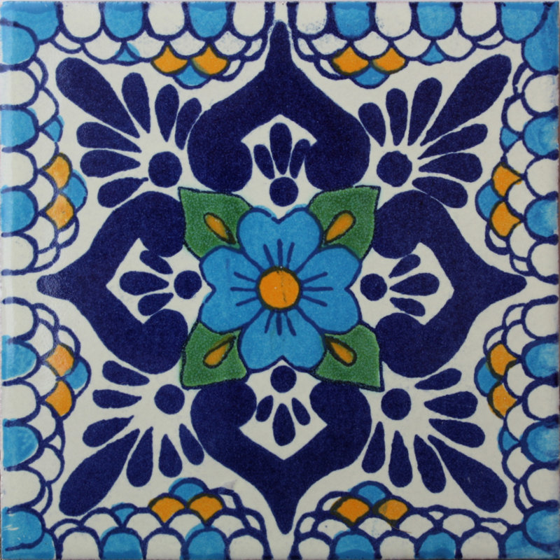 Carreau mexicain TalaMex Montijo Talavera 6 pièces x 6 po 6 pièces