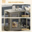 Pet Crate End Table with Soft Washable Cushion for Lage Medium Small Dogs