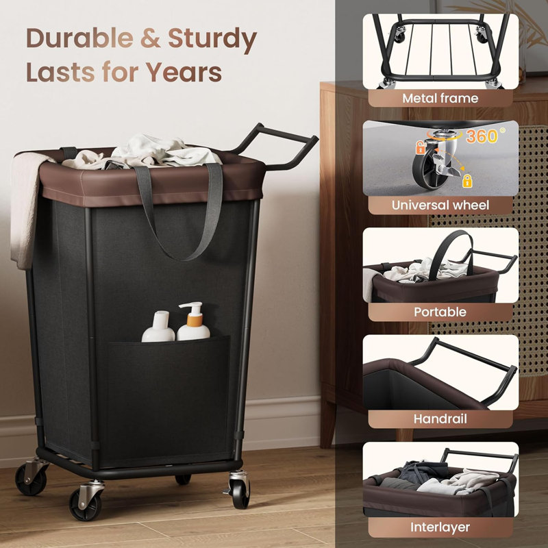 Large Laundry Basket With Wheels
