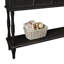 Console Mid-Century avec 2 tiroirs pour l'entrée et le salon, noir-278301312-531276302