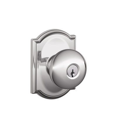 Plymouth Knob with Camelot Trim Keyed Entry Lock