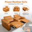 Upholstered 30.21 " Leather Power Reclining Sectional