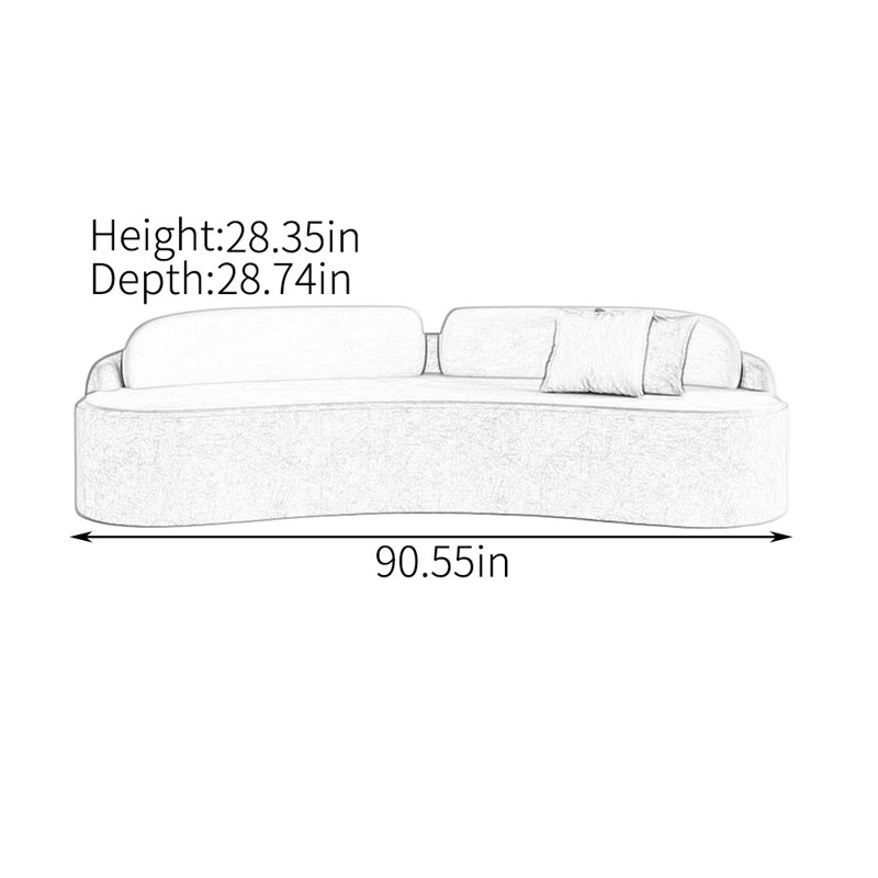 Greer, 28.35" H x 90.55" W x 28.74" D