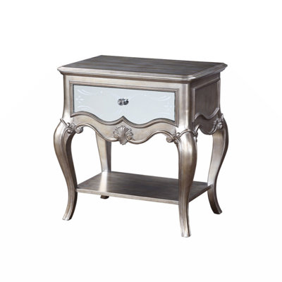 Table de chevet 1 tiroir en gris