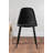 Lenworth Modern Black Metal and Glass Dining Table Set with 4 Luxury Faux Leather Dining Chairs-1601226684