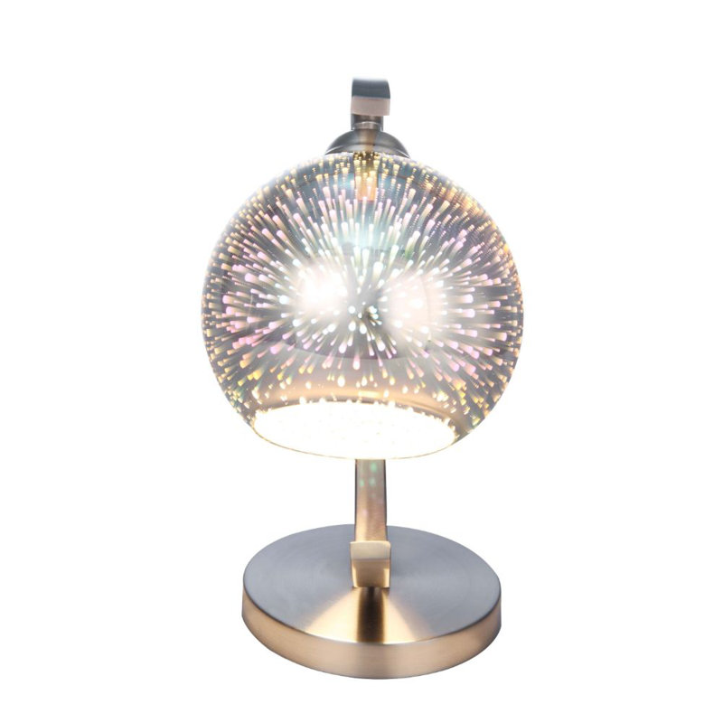 Lucilo Contemporary 12"H Arched Table Lamp in Sandy Nickel