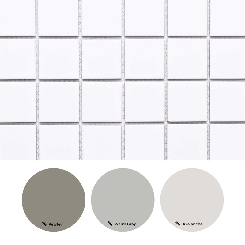 15" X 12" Porcelain Mosaic Wall Tile
