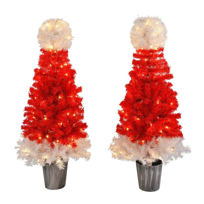 Regular (Full) Artificial Christmas Tree with Red;White Needles