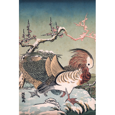 Corry Art Of Japan, Mandarin Ducks - Wrapped Canvas Print
