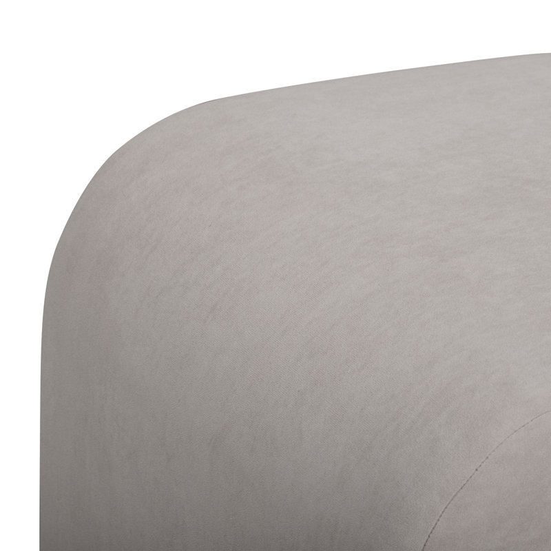 Repose-pieds en velours taupe Desi, Beige