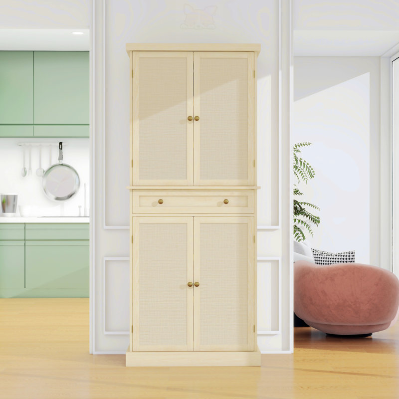 Armoire 4 portes avec 1 tiroir, Beige