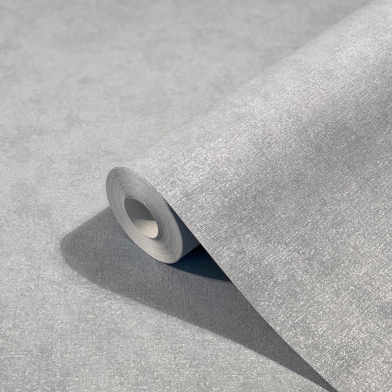Rouleau de papier peint texturé Linen, Gris lilas