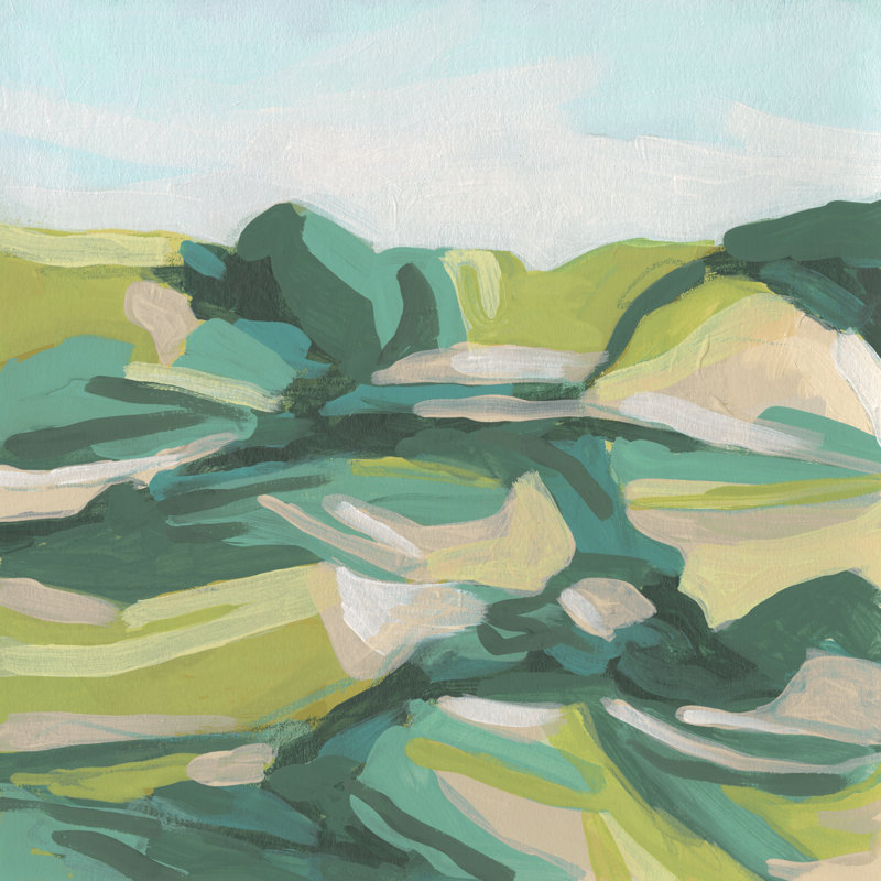 Layered Topography I by June Erica Vess - Wrapped Canvas Painting, 30cm H x 30cm W