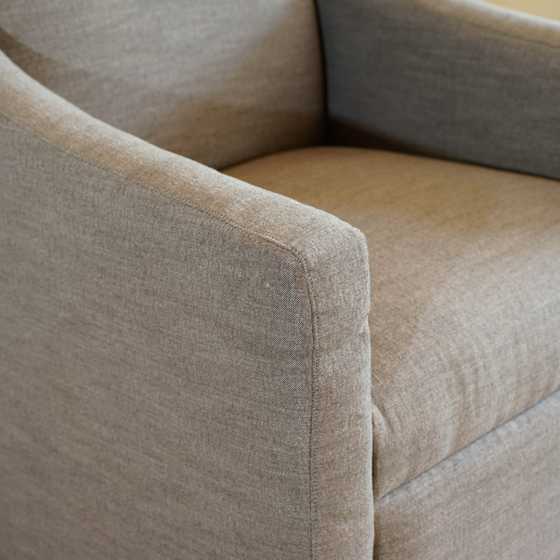 Kiffany Upholstered Swivel Armchair, Gray