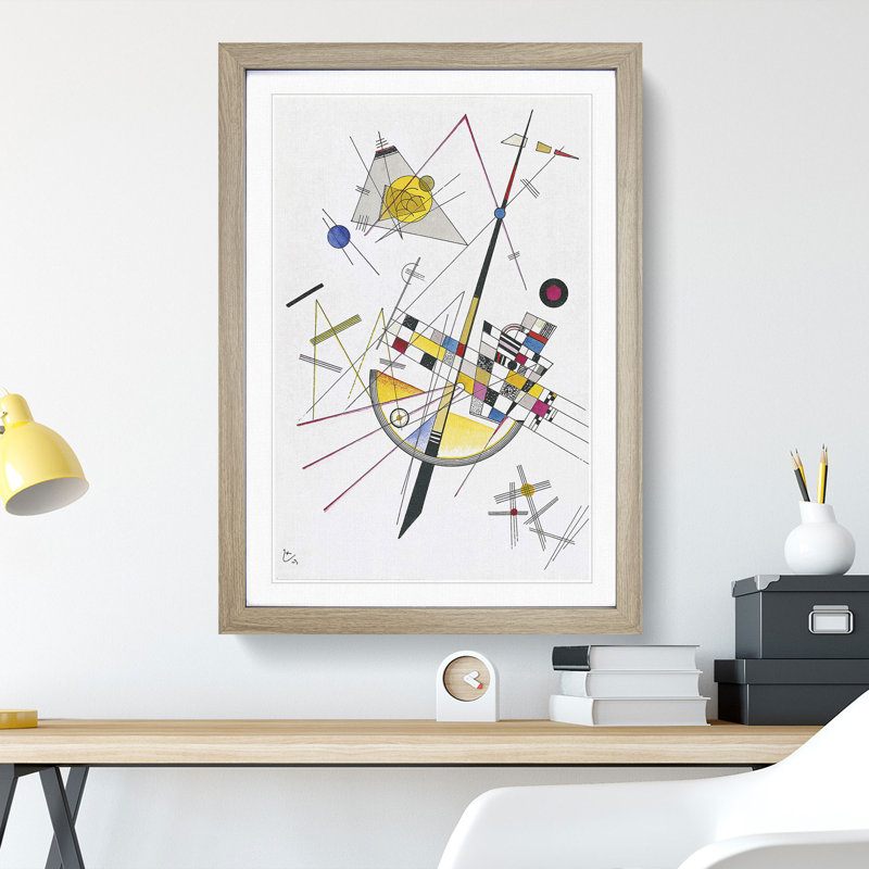 Delicate Tension by Wassily Kandinsky - Framed Print, 36cm H x 27cm W x 2cm D, Oak Framed