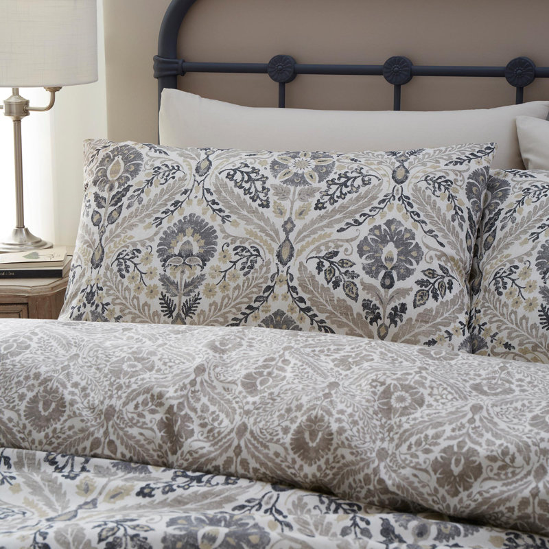 Cotton Geometric Duvet Cover Set with Pillowcases, Double Duvet Cover + 2 Standard Pillowcases
