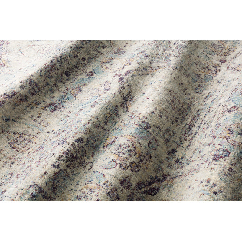 Tapis argenté / prune Goggin, Rectangle 9 pi 6 po x 13 pi