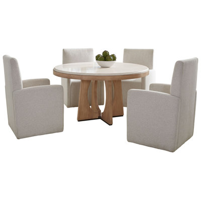 Pula 4 - Person Pedestal Dining Set