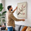 Moonlit Cherry Blossom Japandi - Wrapped Canvas-785086805-785086830