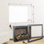 Foyer électrique encastrable 33 pouces avec garniture amovible - Unité de chauffage à écran tactile pour foyer sans fumée et son de feu craquelé Réglages de luminosité de flamme réglables 1500 W de chaleur, 5018 / H de chaleur 400