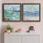 Jour sur le lac - ensemble de 2 peintures sur toile encadrées-1067638376-1067638377
