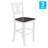 Commercial Grade Solid Wood Modern Farmhouse Cross Back Dining Stool with Footrest-236123756-236123759