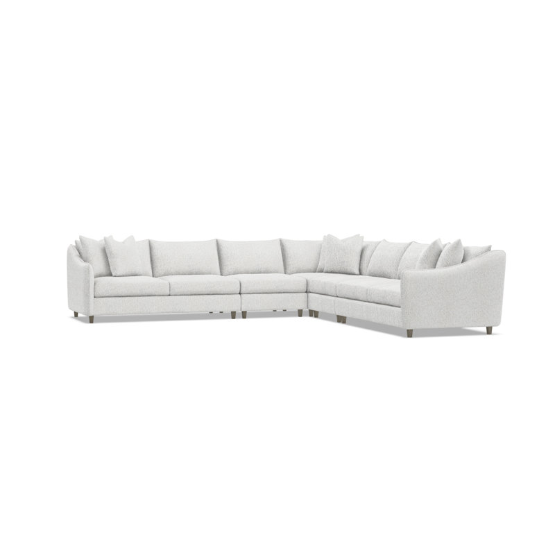 Joli Sectional, Greige, 32.5" H x 137.5" W x 137.5" D, Gray Velvet