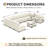 Spacious 10-Piece U-Shaped Corduroy Nailhead-Trimmed Sectional Sofa, Cloud Couch With Ottoman-1119228217
