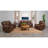 Saddle Brown Upholstered Power Recliner Chair