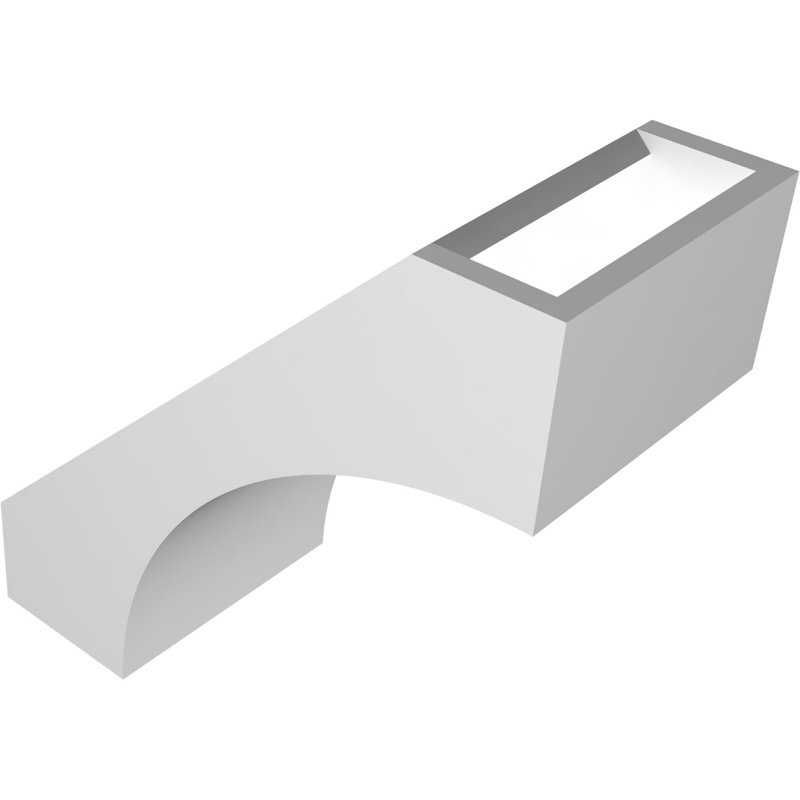 Attelle de genou en PVC de qualité architecturale 5 po x P 10 po x H 10 po Westlake, H 10 po x l 5 po x P 10 po