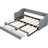 Gray Twin Xl To King Size Daybed With Two Drawers - Comfortable And Elegant Upholstered Bed For Any Room Storage, Modern Functional Bedrooms