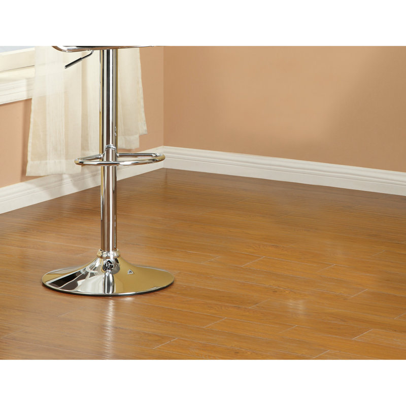 Tabouret de bar noir moderne avec dossier court et hauteur réglable dans une chaise de salle à manger de style contemporain avec pieds en tissu d'ameublement en similicuir pour îlot de cuisine