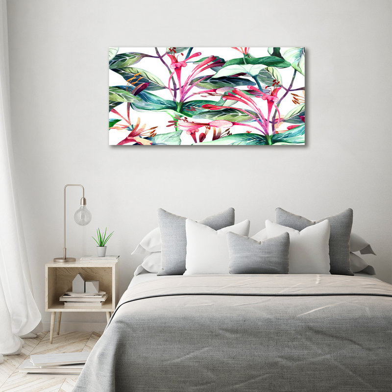 Honeysuckle - No Frame Print on Glass, 70cm H x 140cm W x 2cm D, Canvas