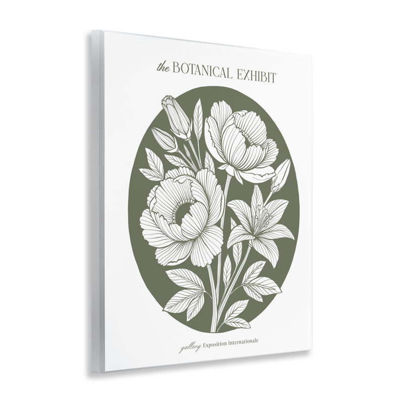 «Gallery Exposit Flowers», plaque murale verte par Designed