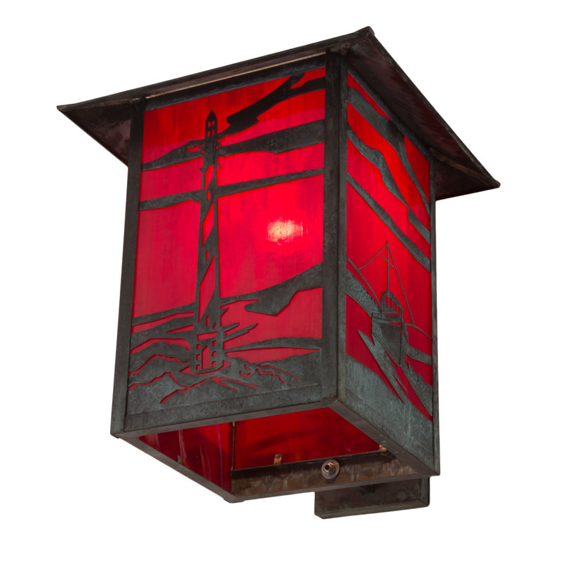 Lighthouse Trawler 1 - Light Armed Sconce, Ruby