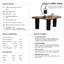 Table basse Modern Cloud (39 po) - Conception de forme irrégulière en forme de nuage, table de salon en bois aggloméré noir et bois avec assemblage facile | Idée cadeau