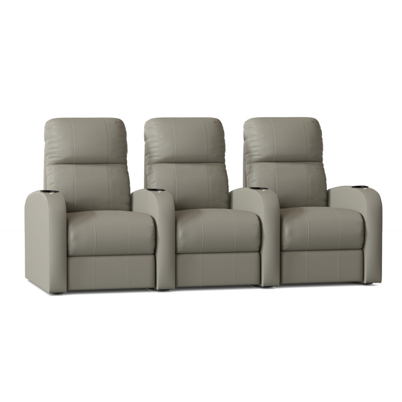 Canapé home theater (rangée de 3), Gris brume ultra, Électrique