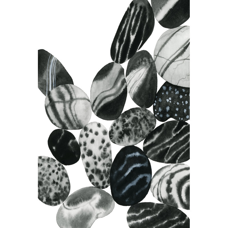 Dalmatian Rocks II by Grace Popp - Painting on Canvas, 122 cm H x 81 cm W, Black Floater Frame