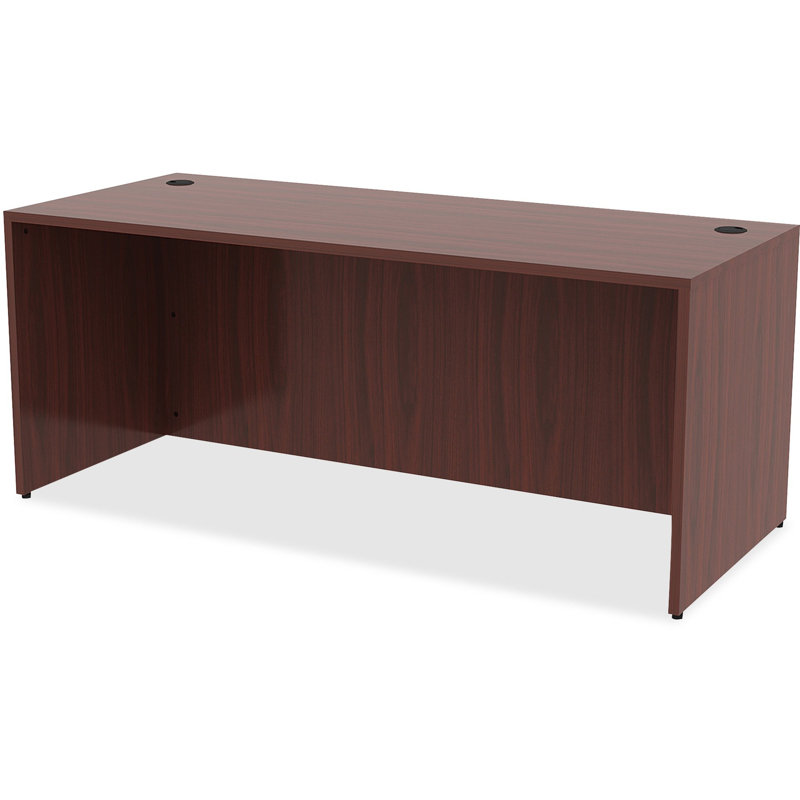 Essentials Series Desk Shell, Mahogany, 29.5" H x 72" W x 30" D