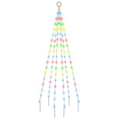 The Seasonal Aisle LED Christmas Tree for Flagpole Multicoloured 310 LEDs 300 cm