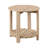 1-Shelf Round Engineered Wood Side End Table In Natural