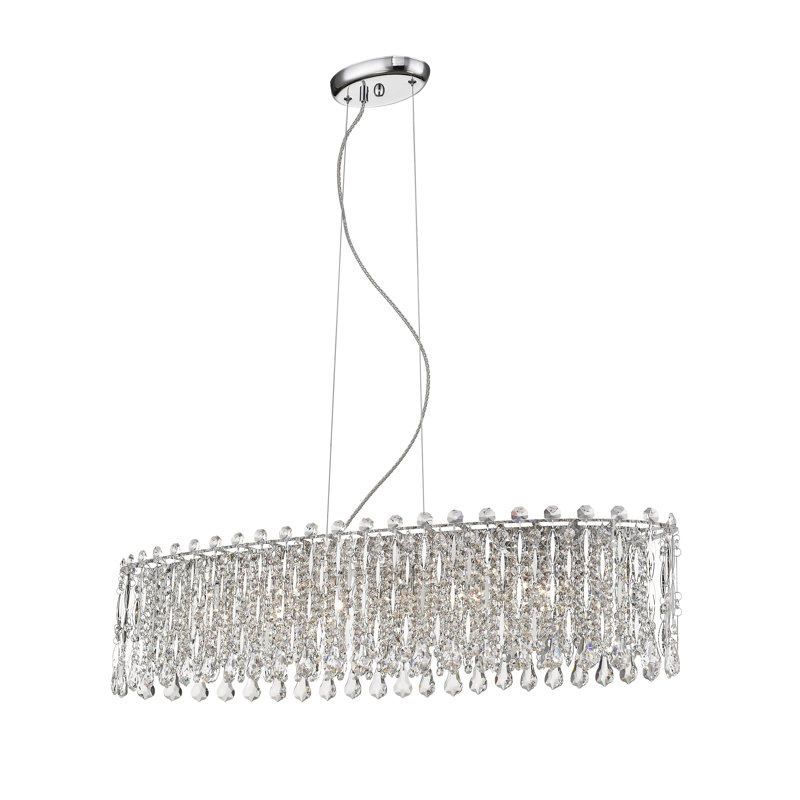 Clardy 6 - Light Chrome Crystal Pendant