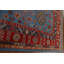 Tapis bleu / rouge / brun en laine noué à la main de conception unique 9 pi 11 po x 14 pi 10 po New Age