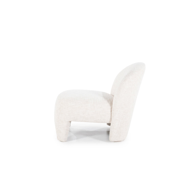 Accent Chair Side Chair, Beige Fabric