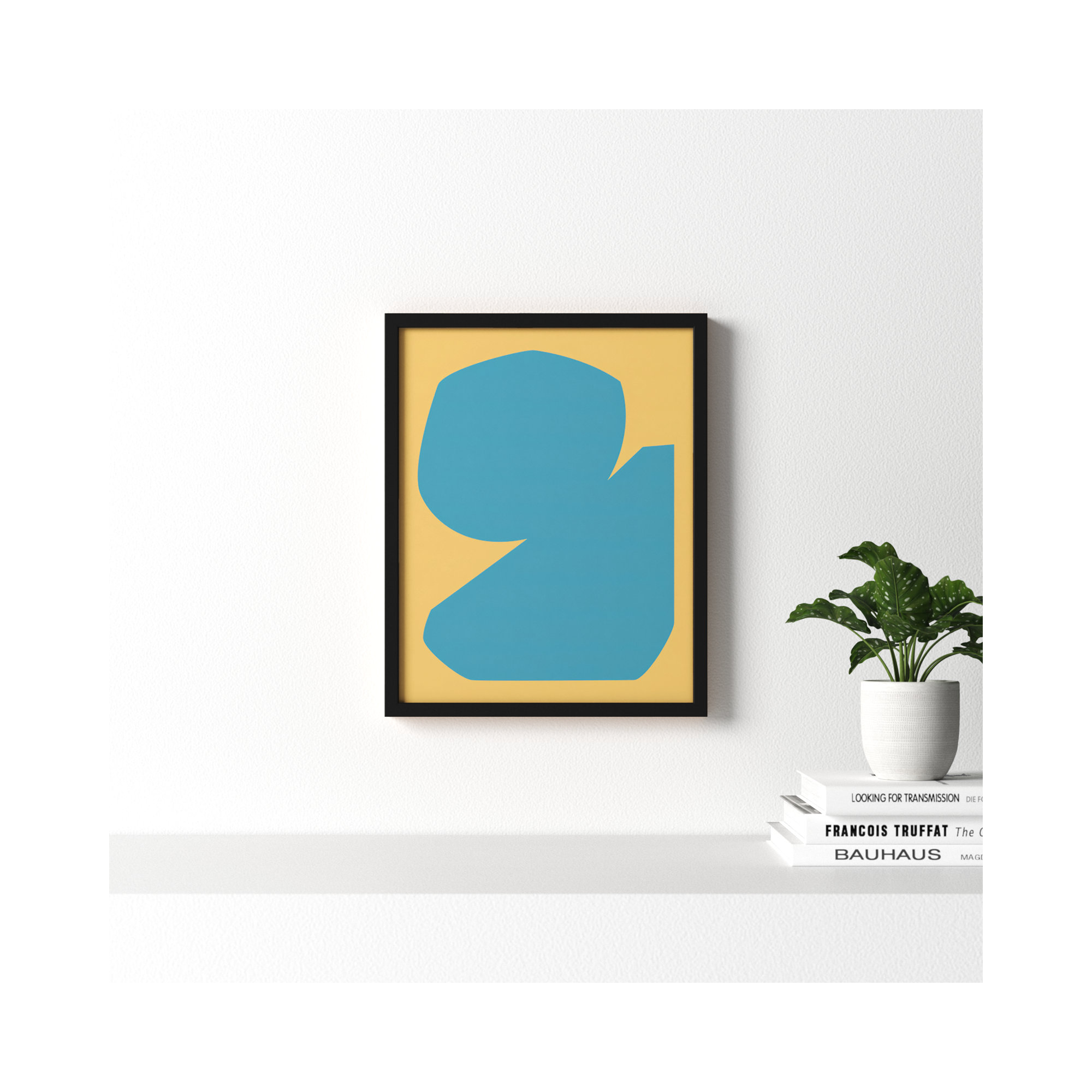 Blue Study 2 by Michael Kempen, Black Framed, 20"H x 16"W x 1.25"D